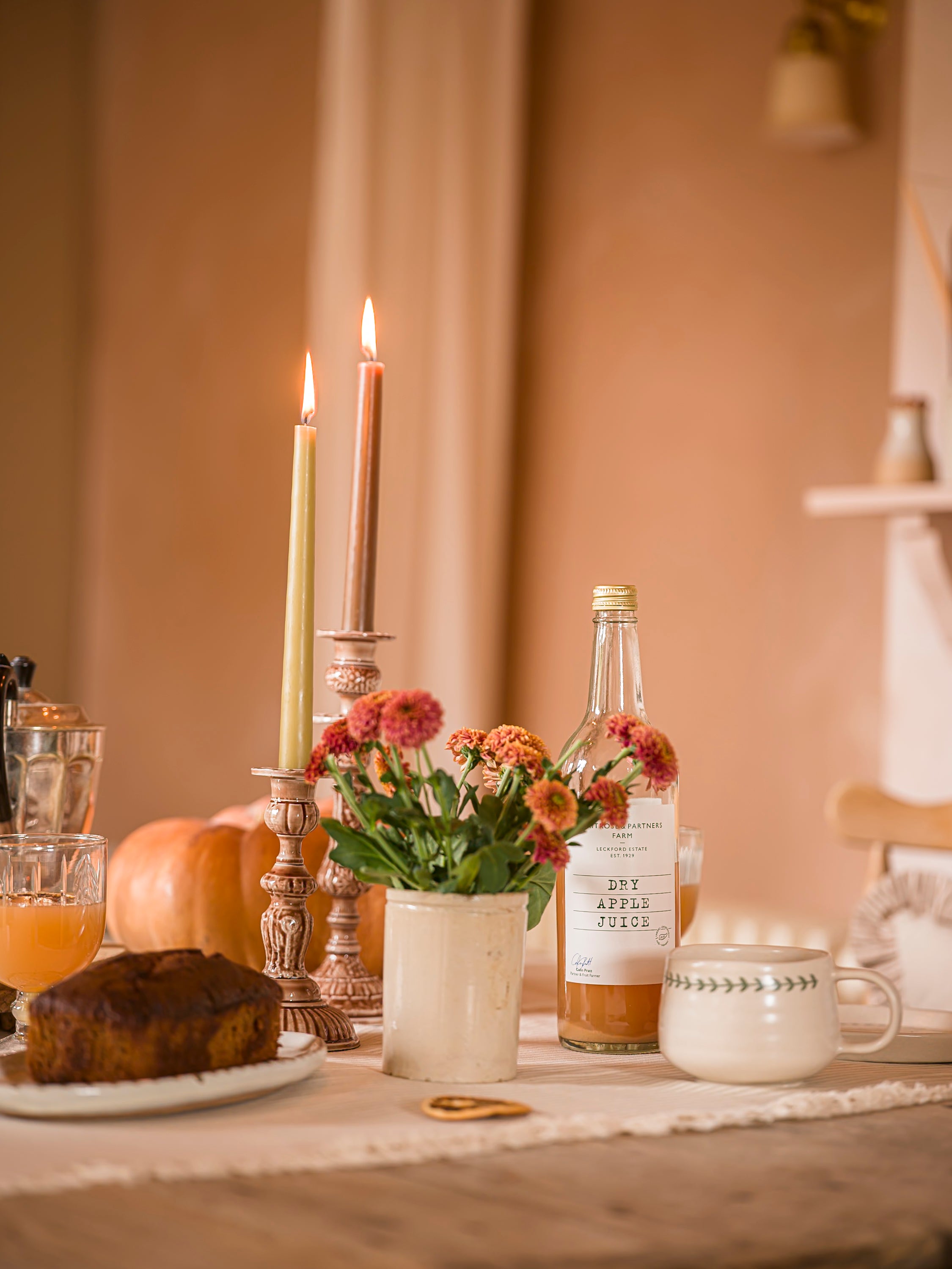 Enamel Candlestick Small - Chocolate