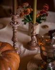 Enamel Candlestick large - Chocolate