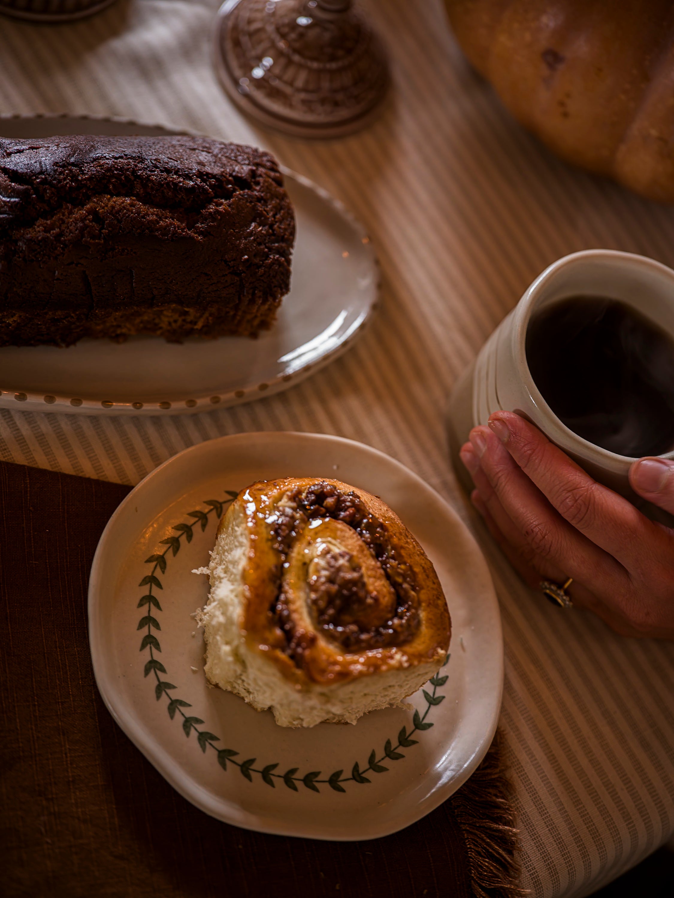Hand Painted Wreath Snack Plate