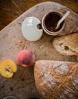 Stoneware Sugar Pot with Spoon | Milk White