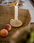 Wee Willy Winkee Candle Holder | Cream Ridged