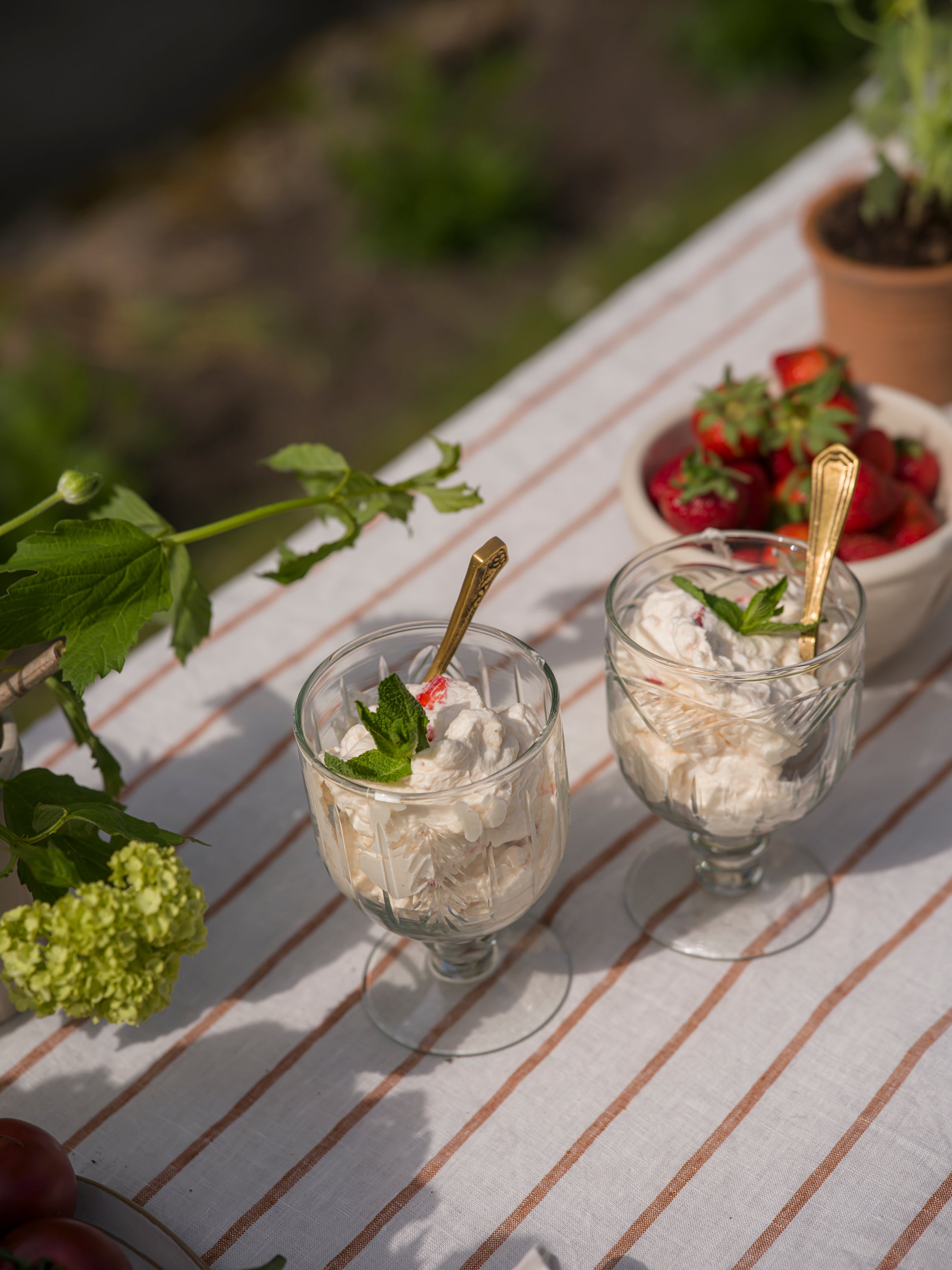 Handblown Water Glass 300ml - Scandi Stripe