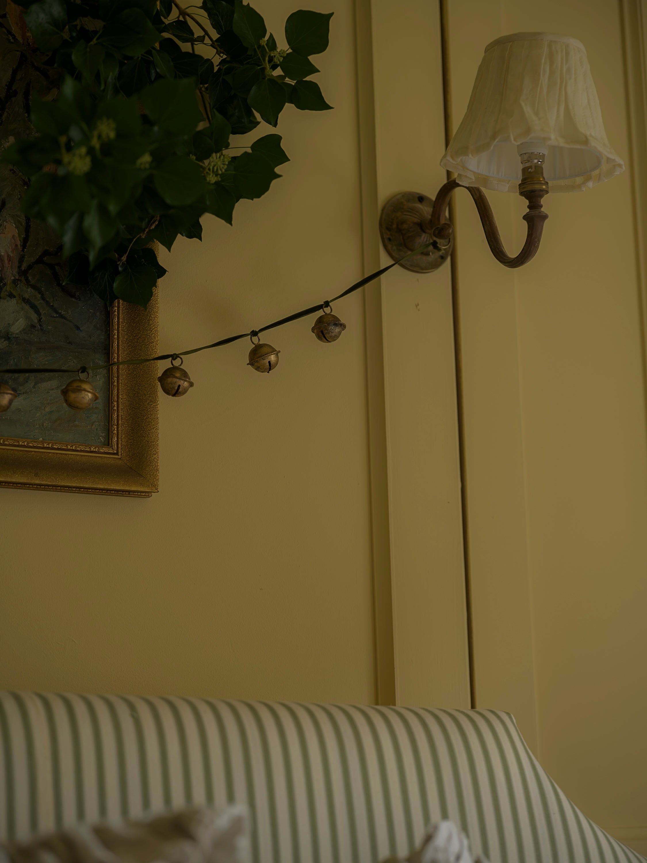 Jingle Bell Garland on velvet ribbon