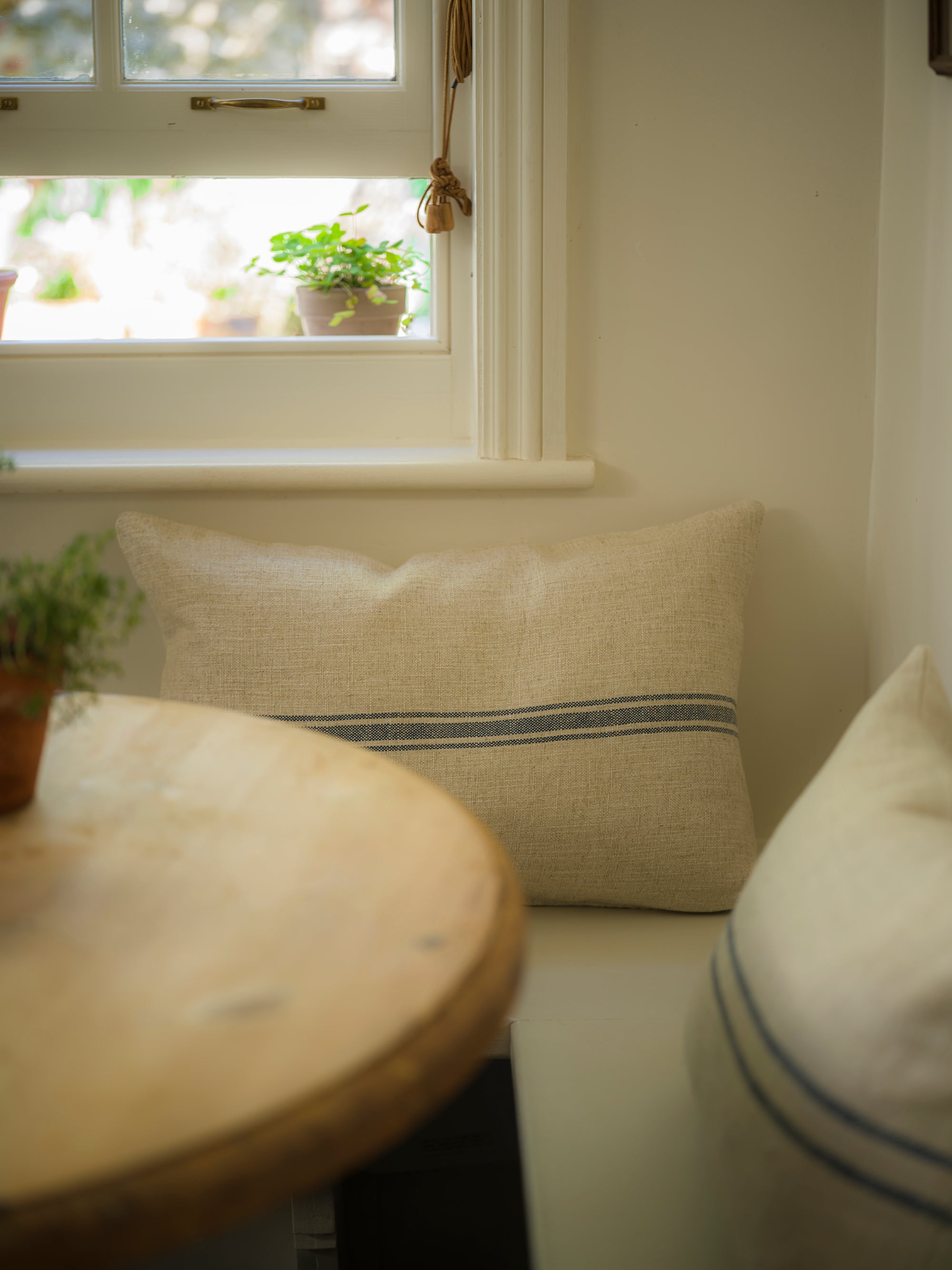 Petite Carbis Bay 3 stripe Cushion | Blue