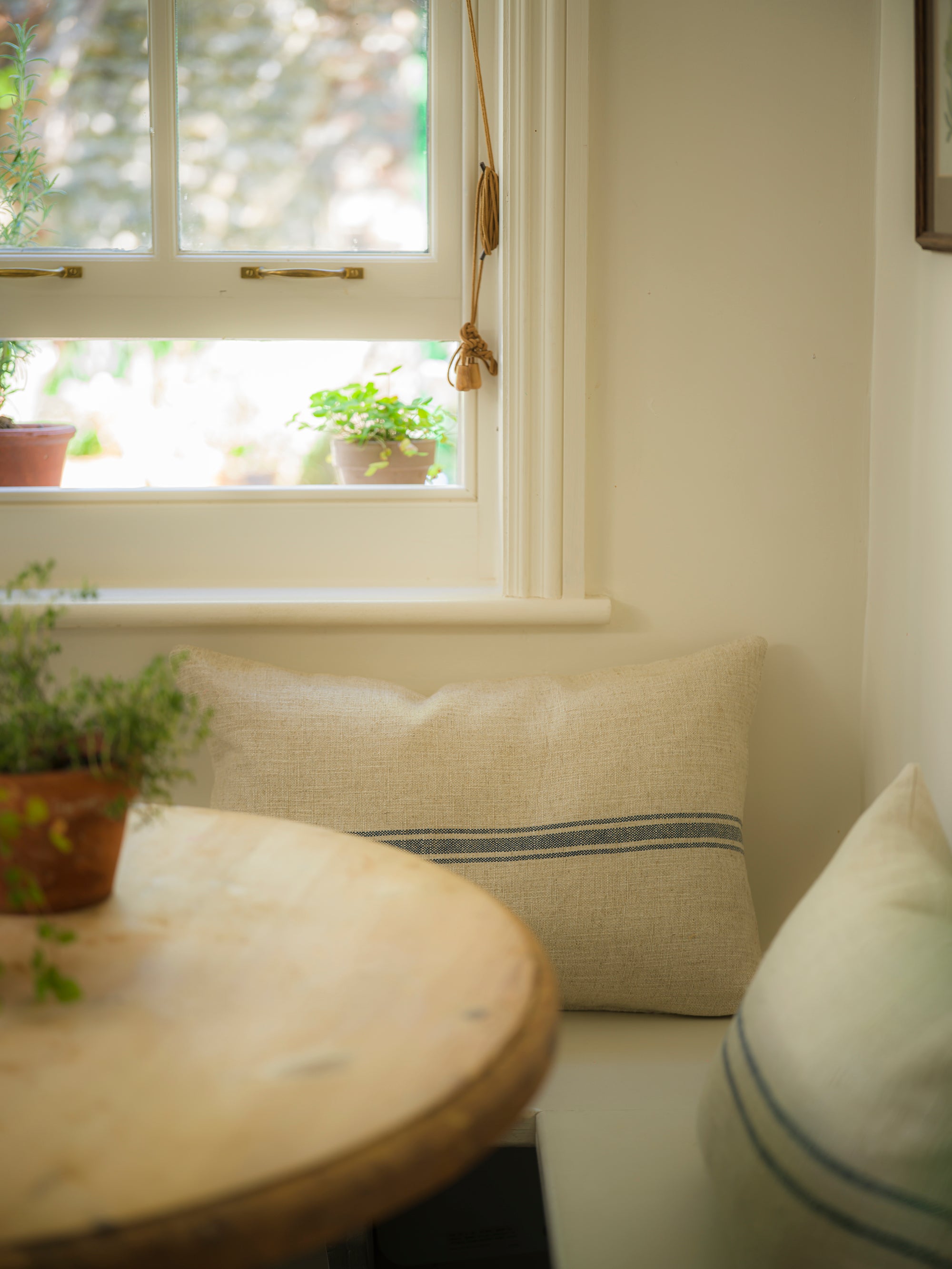 Petite Carbis Bay 3 stripe Cushion | Blue