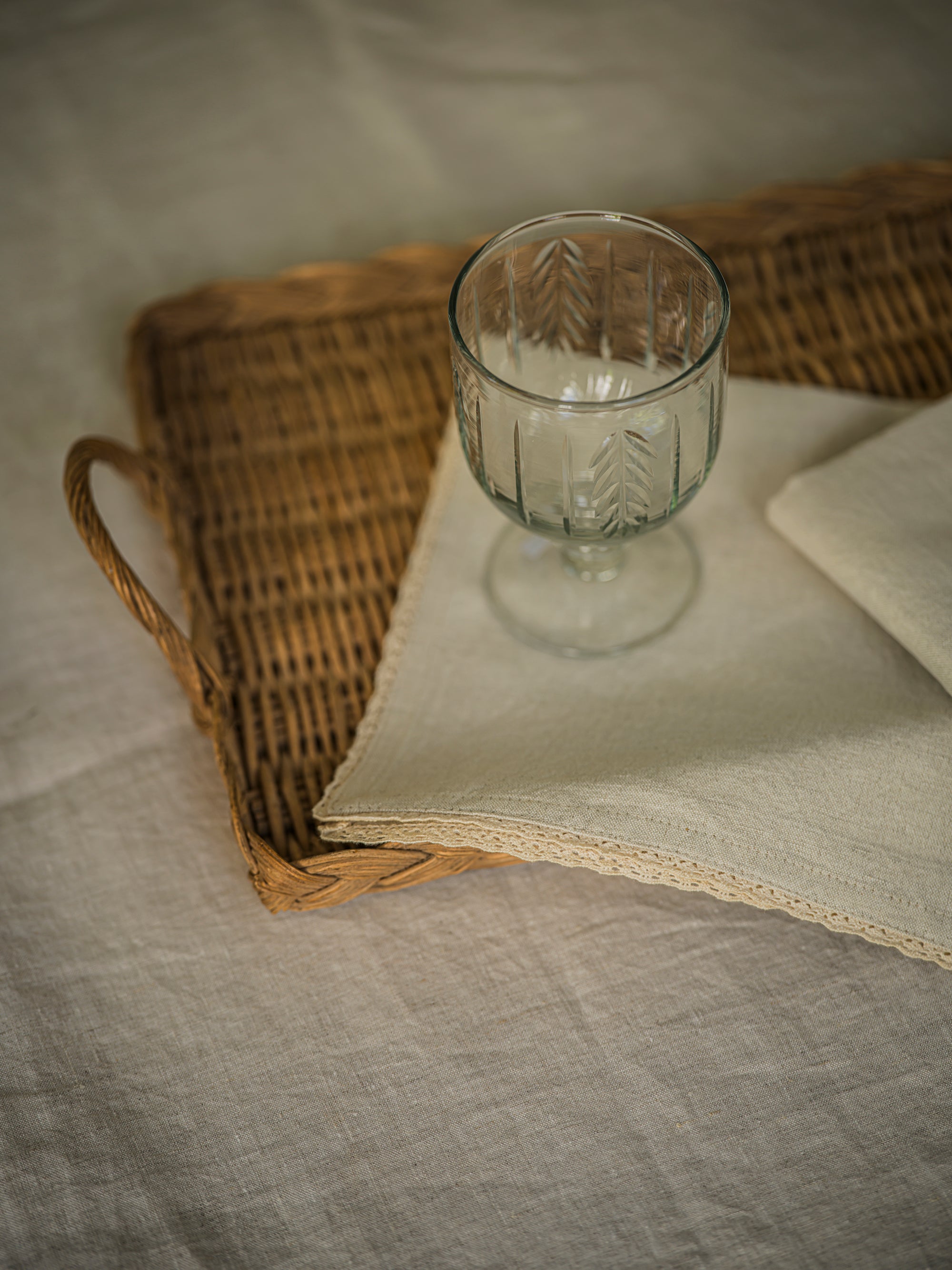 Handblown Water Glass 300ml - Scandi Stripe