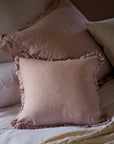 The Brighton Pavilion Chalk Pink Washed Linen Cushion - 40x40cm