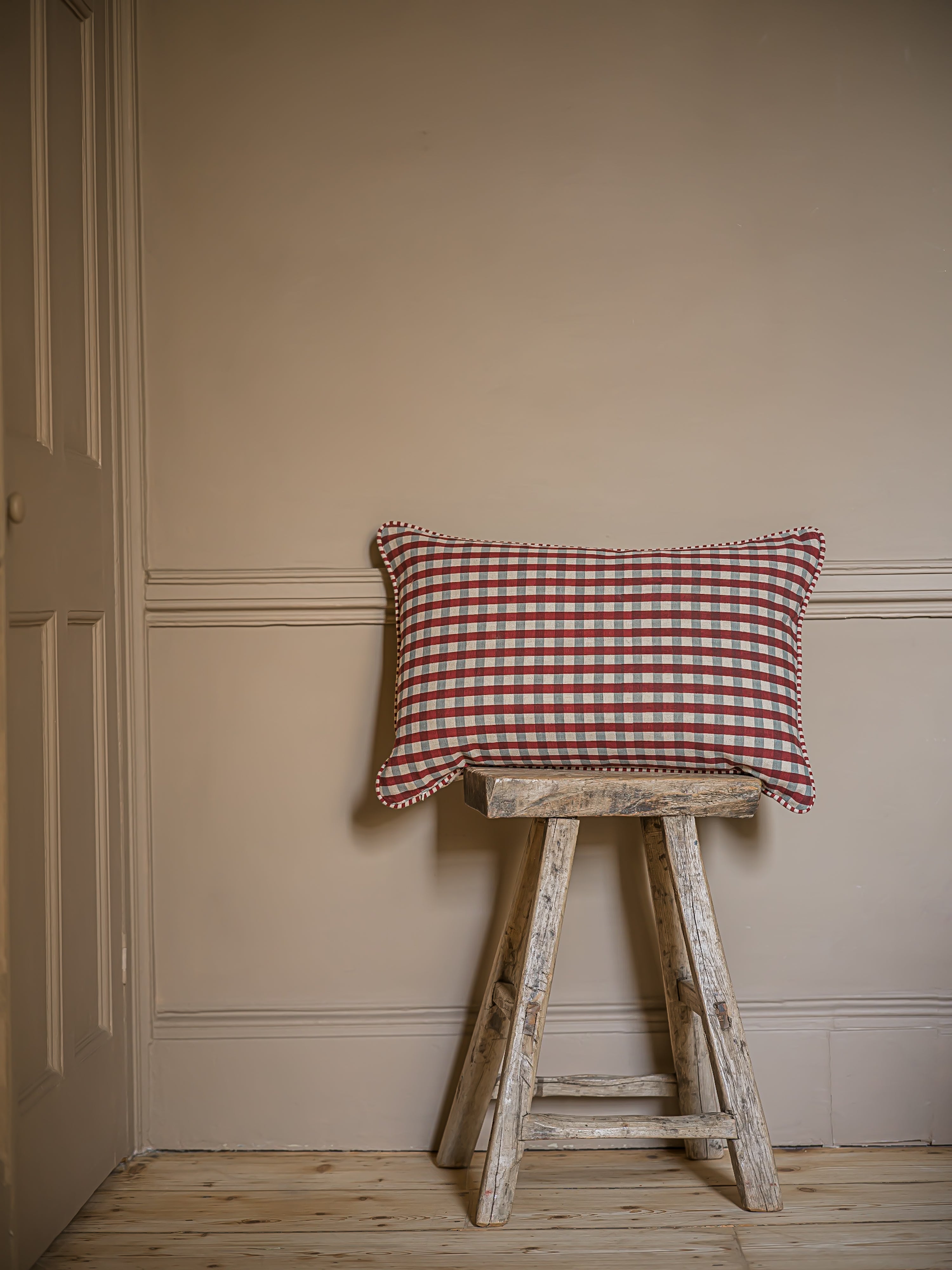 Block Print Star Flower Cushion | Mulberry & Denim