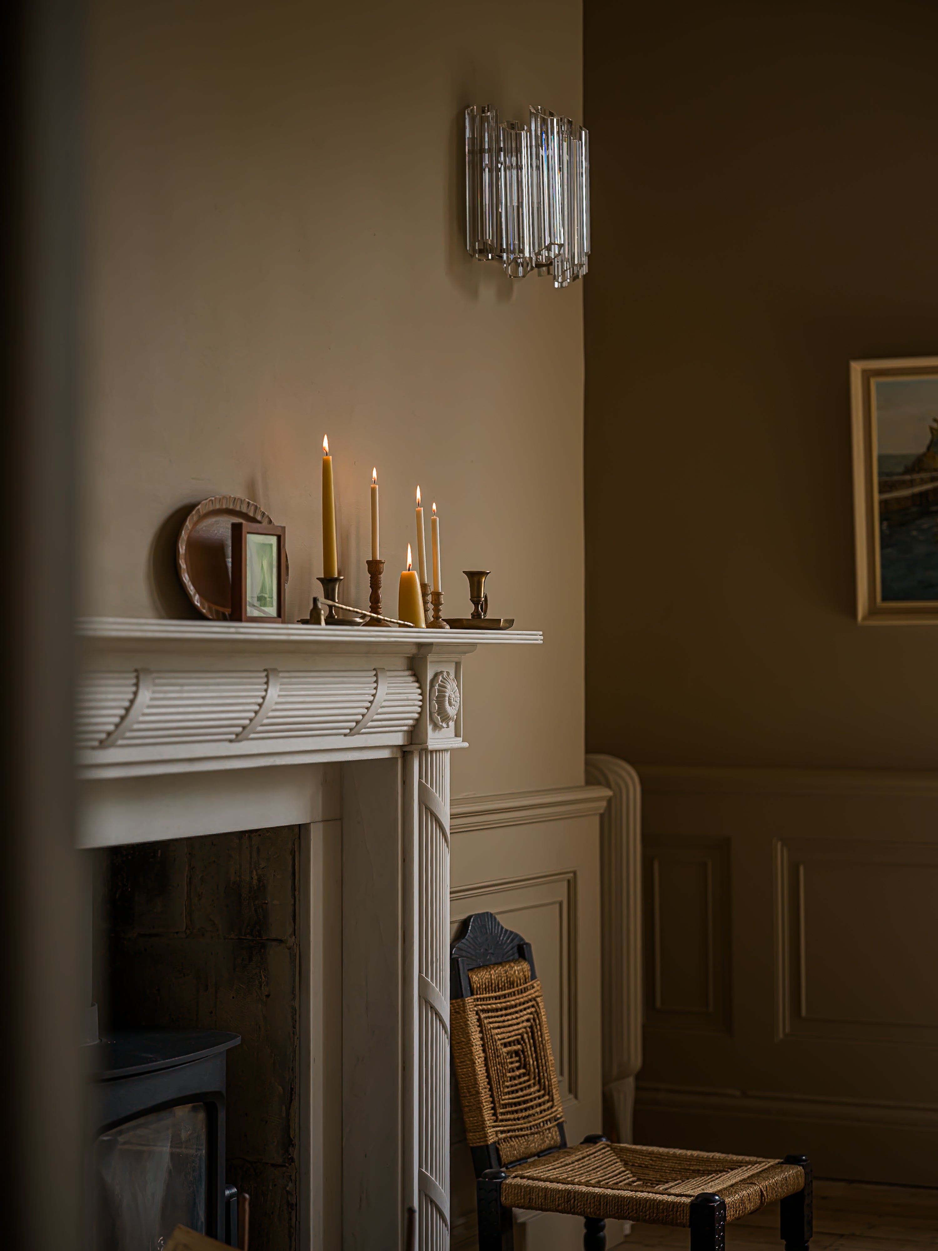 Loop Handle Antique Brass Candle Holder
