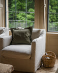 The Norfolk Collection | The Salthouse Linen Cushion | Fen Moss