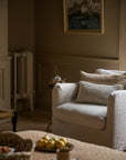 The Norfolk Collection | Wells Fine Stripe Cushion | Fen Moss