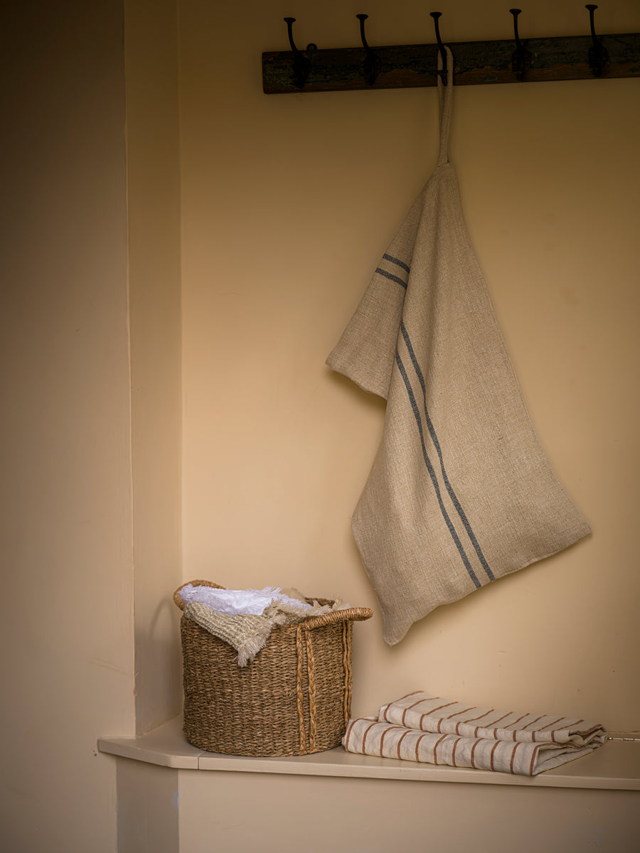 Timeless Linen Laundry Bag Large | Blue