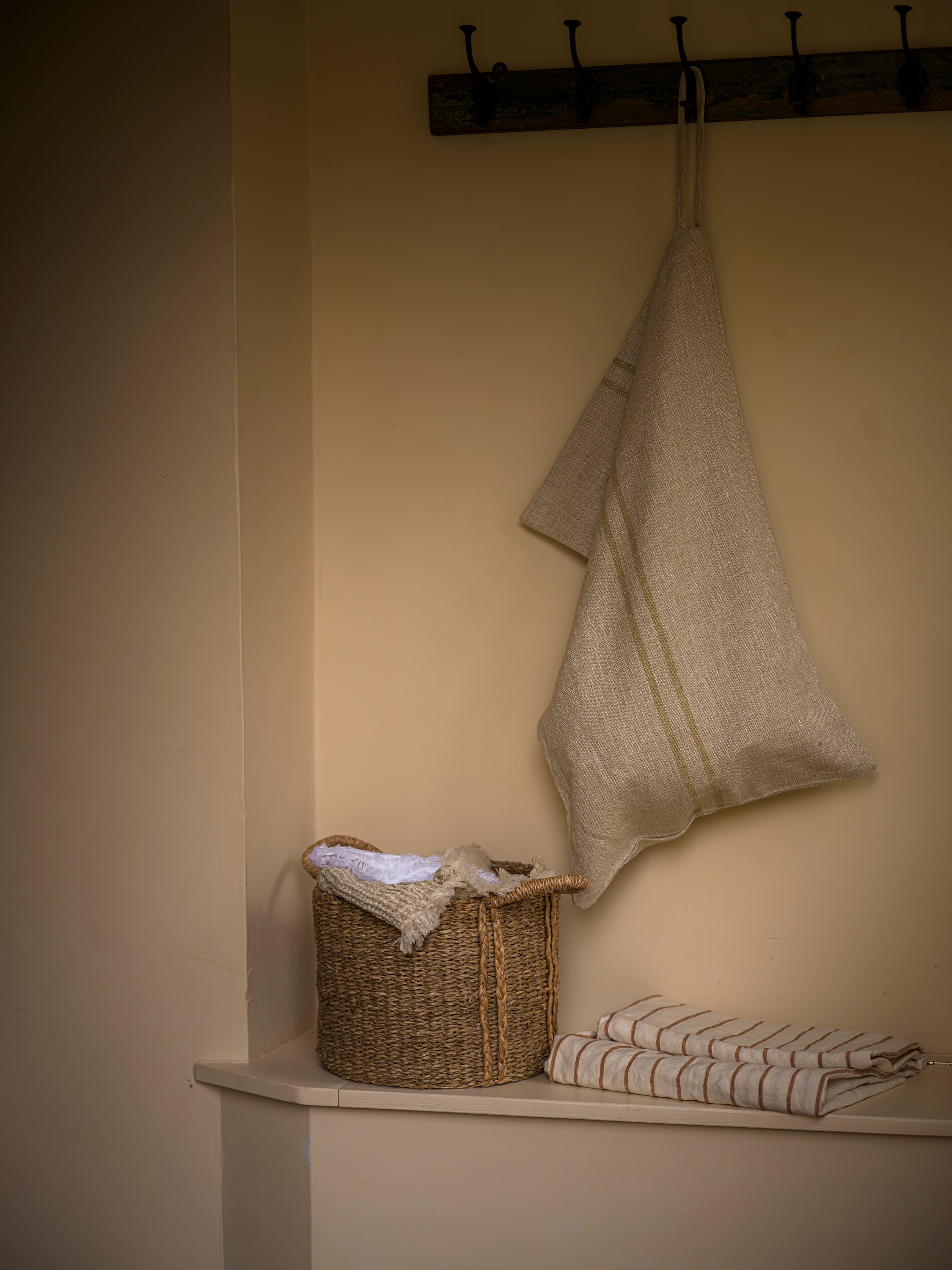 Timeless Linen Laundry Bag Large | Antique Cream