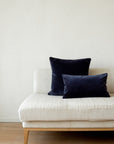 Unari Velvet Cushion | Indigo