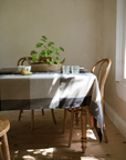 Herb Giant Check Tablecloth Black