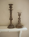 Enamel Candlestick large - Chocolate