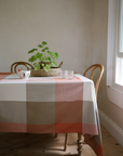 Herb Giant Check Tablecloth Cinnamon
