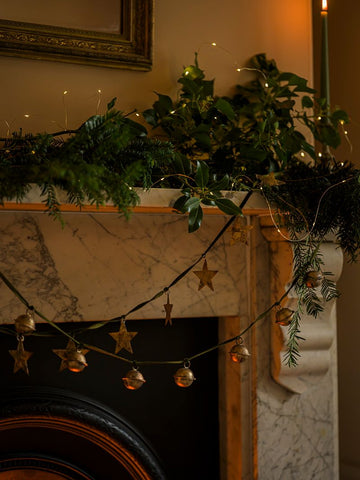 Star Garland on velvet ribbon