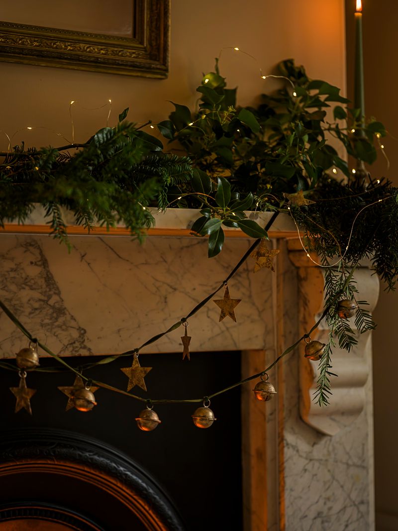 Star Garland on velvet ribbon