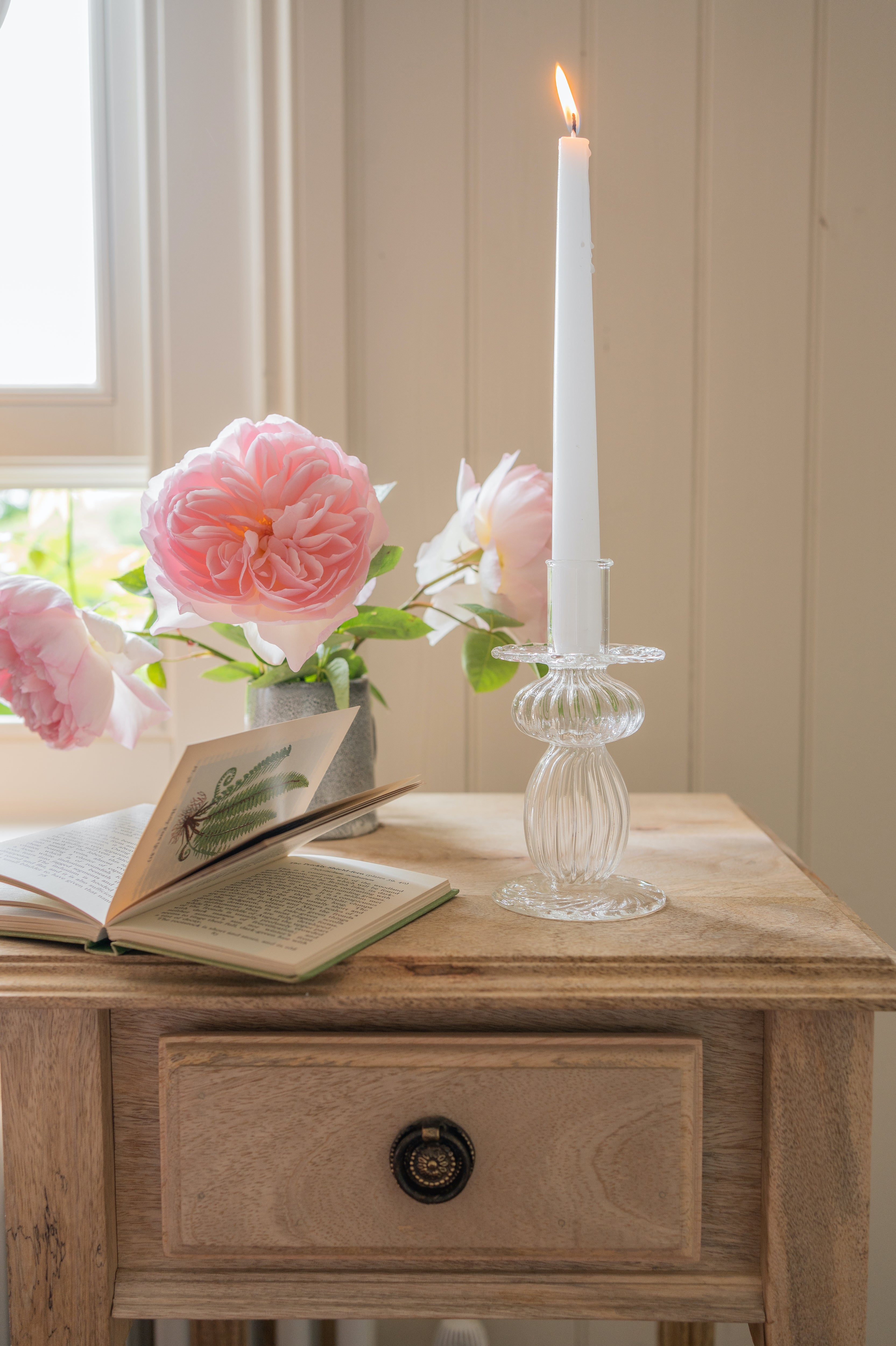 Hand Blown Glass Candle Stick