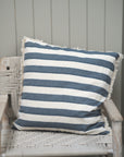 Bold Stripe Cushion Dark Slate 60 x 60cm