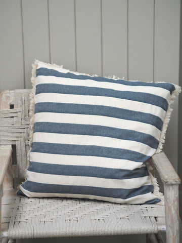 Bold Stripe Cushion Dark Slate 60 x 60cm