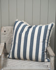 Bold Stripe Cushion Dark Slate 60 x 60cm
