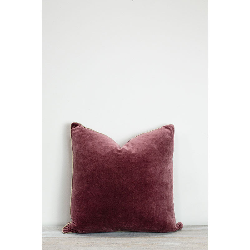 Unari Velvet Cushion | Pomegranate