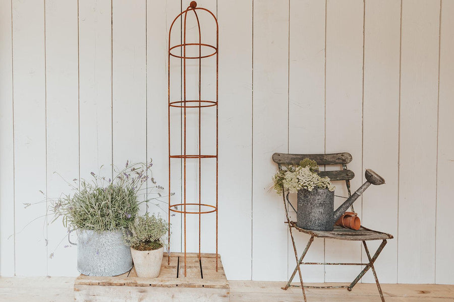 outdoor garden décor obelisk