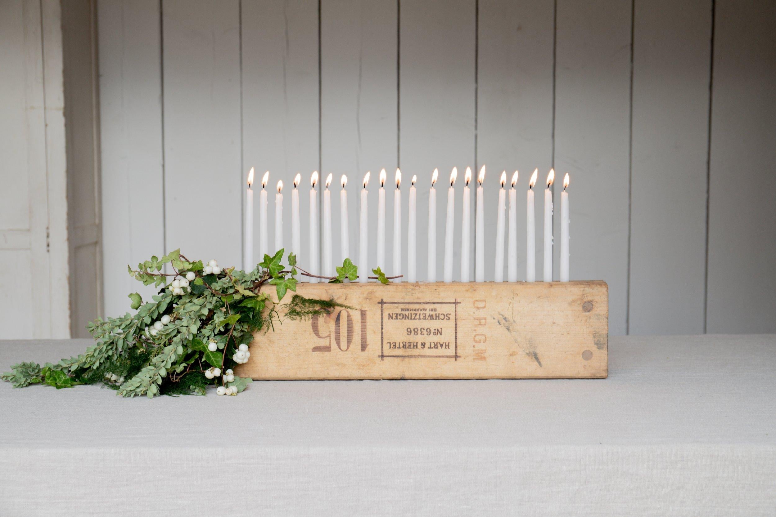 Vintage Wooden Candle Holder