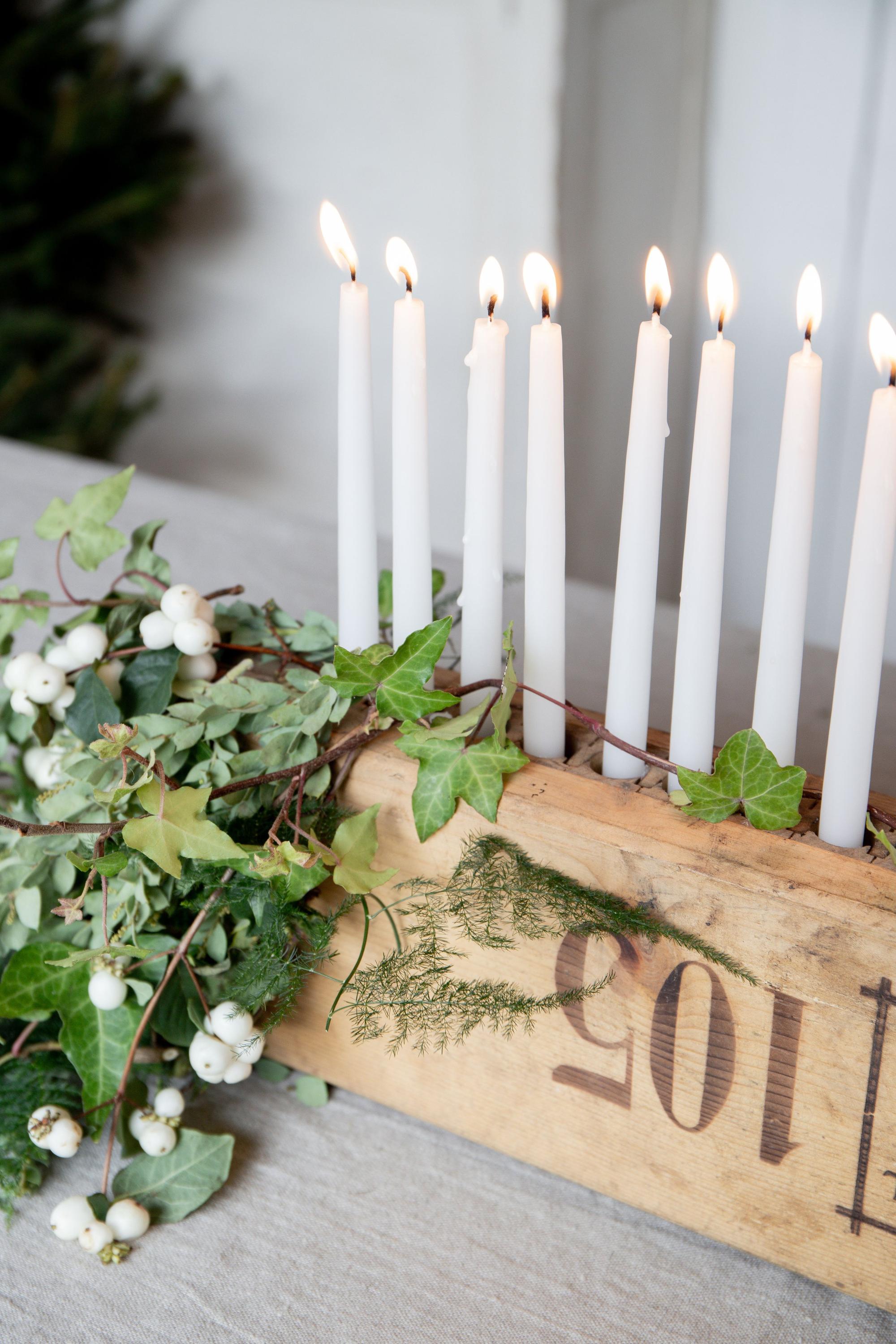 Vintage Wooden Candle Holder