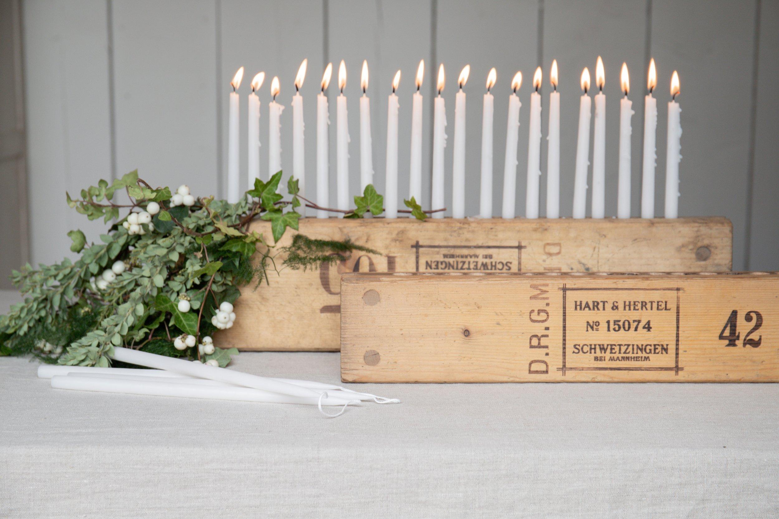 Vintage Wooden Candle Holder