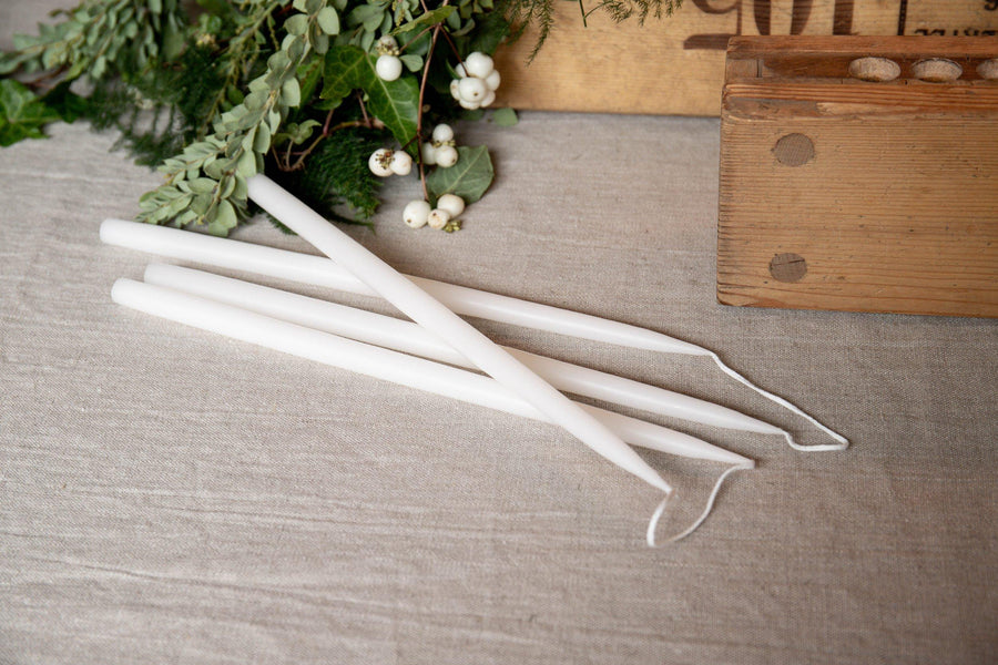Hand Dipped Thin Taper Candles (Set of 10)