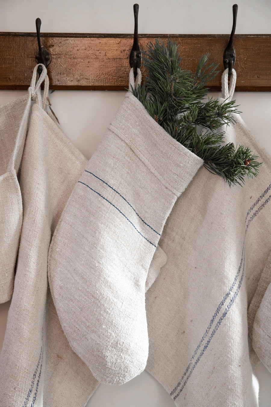 Handcrafted Christmas Linen Stockings