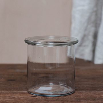 Large Jar with Star Etched Lid