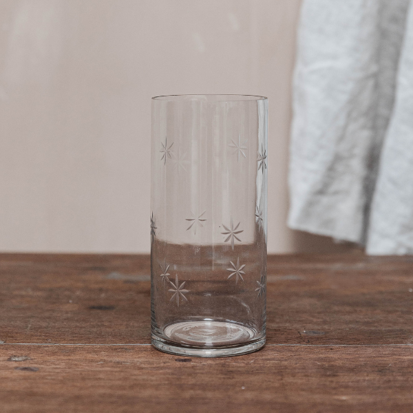 Slim Star Etched Vase